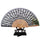 Double-layer Vintage Lace Folding Fan    brown bone black surface 22*40cm - Mega Save Wholesale & Retail