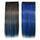 5 Cards Long Straight Hair Extension Wig    dark brown sky blue sapphire blue bleach and dye