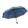 Pure Colour Folding Umbrella Compact Light weight Anti-UV Rain Sun Umbrella Black - Mega Save Wholesale & Retail - 9