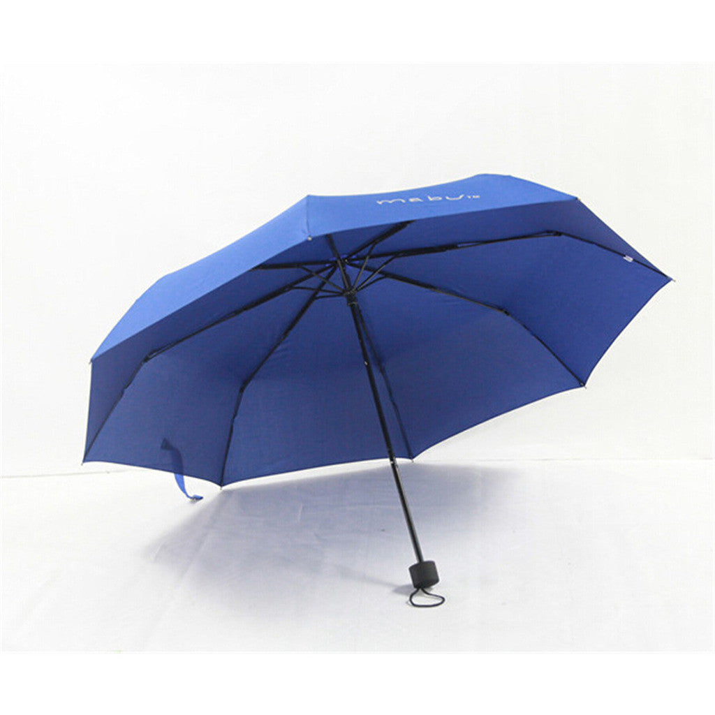 Pure Colour Folding Umbrella Compact Light weight Anti-UV Rain Sun Umbrella Black - Mega Save Wholesale & Retail - 6