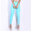 Women Skinny High Waist Leggings Stretchy Sexy Pants Pencil Jeggings Hot sale One size Blue water - Mega Save Wholesale & Retail