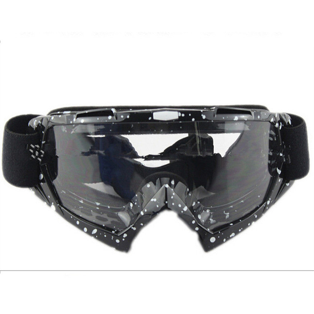Adult Colourful double Lens Snow Ski Snowboard Goggles Motocross Anti-Fog Fashion Eye Protection Black and White Lucency - Mega Save Wholesale & Retail