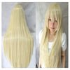 Women Fashion 100CM/39" Long straight Cosplay Fashion Wig heat resistant resistant Hair Full Wigs   Pale gold - Mega Save Wholesale & Retail