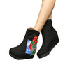 Chinese Embroidered Tall Wind Elevator Shoes for Women in Black Round Toe Design - Mega Save Wholesale & Retail - 1
