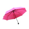 Pure Colour Folding Umbrella Compact Light weight Anti-UV Rain Sun Umbrella Black - Mega Save Wholesale & Retail - 11