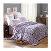 Clipped Pattern Blanket Bedding Throw Fleece Super Soft Warm Value cut purple - Mega Save Wholesale & Retail