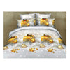 3D Flower Queen King Size Bed Quilt/Duvet Sheet Cover 4PC Set Cotton Sanded 034 - Mega Save Wholesale & Retail