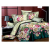3D Flower Queen King Size Bed Quilt/Duvet Sheet Cover 4PC Set Cotton Sanded 028 - Mega Save Wholesale & Retail