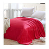 Plush Soft Queen Soild Color Micro fleece Bed Throw Blanket 200cm Red - Mega Save Wholesale & Retail