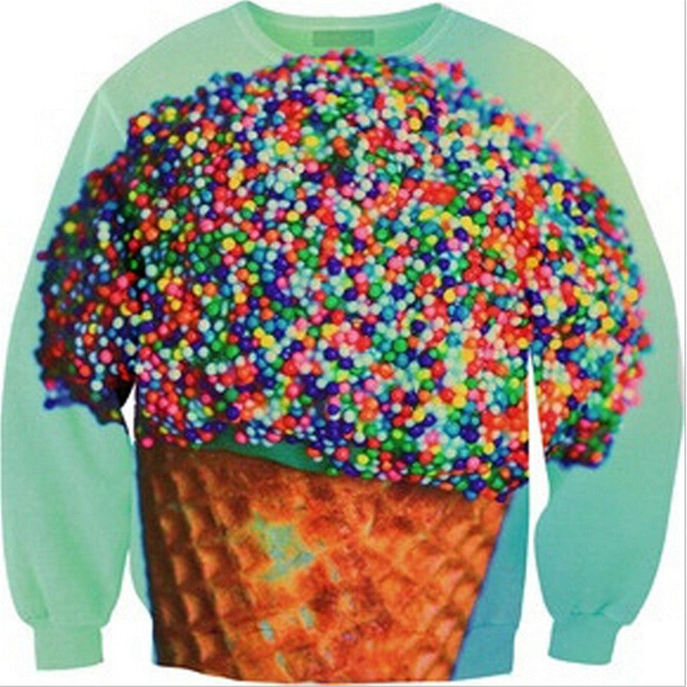 Womens Mens 3D Print Realistic Space Galaxy Animals Hoodie Sweatshirt Top Jumper Cone - Mega Save Wholesale & Retail