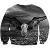 Womens Mens 3D Print Realistic Space Galaxy Animals Hoodie Sweatshirt Top Jumper eagle - Mega Save Wholesale & Retail