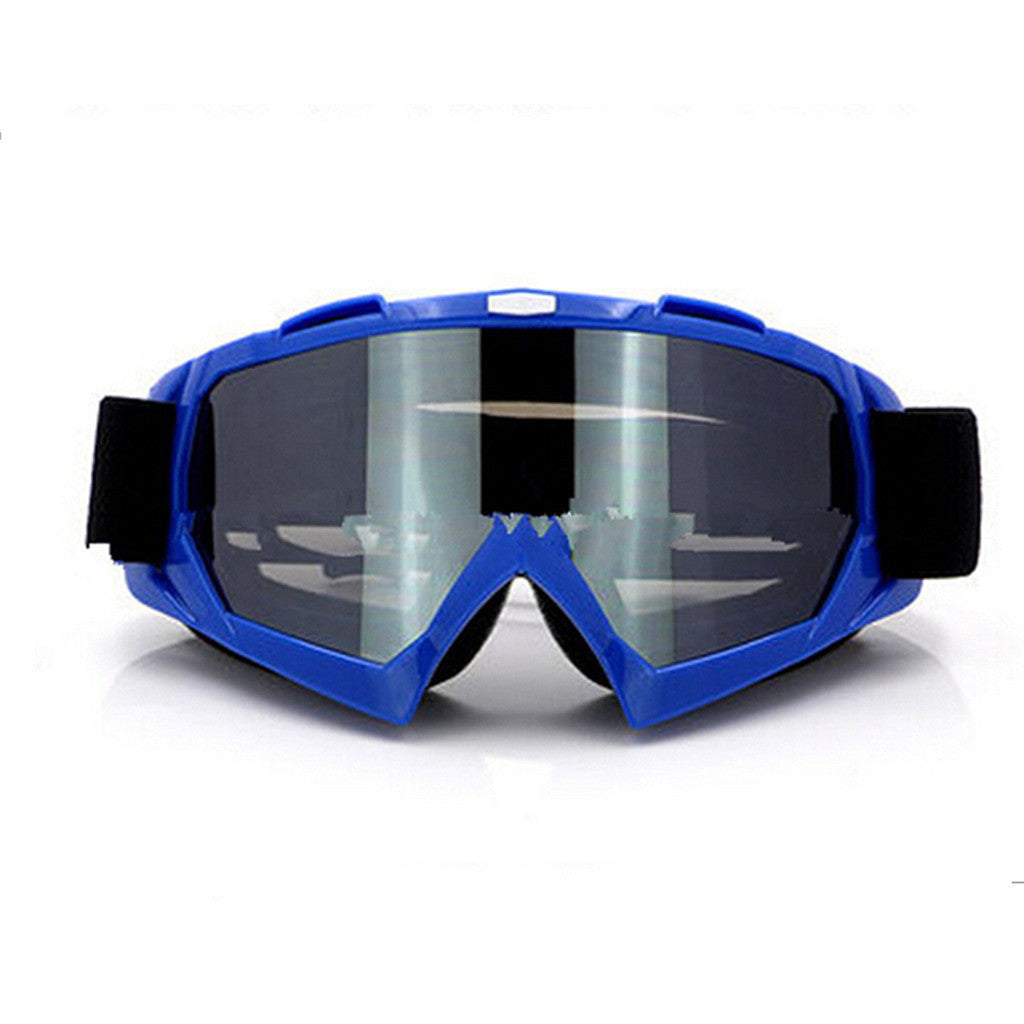Adult Colourful double Lens Snow Ski Snowboard Goggles Motocross Anti-Fog Fashion Eye Protection Blue Silver - Mega Save Wholesale & Retail
