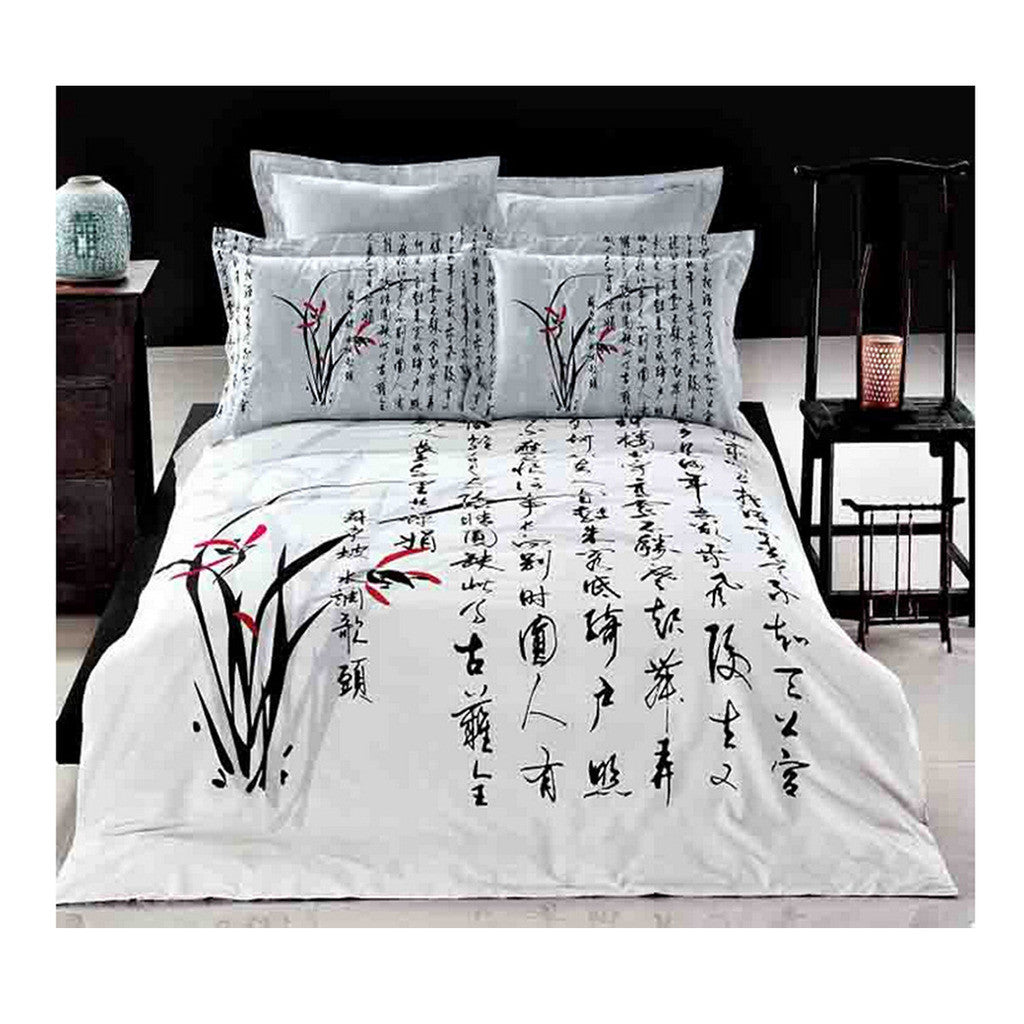 Cotton Active floral 3D printing Quilt Duvet Sheet Cover Sets 4PC Set 03 - Mega Save Wholesale & Retail