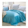 Plush Soft Queen Soild Color Micro fleece Bed Throw Blanket 180cm Blue - Mega Save Wholesale & Retail