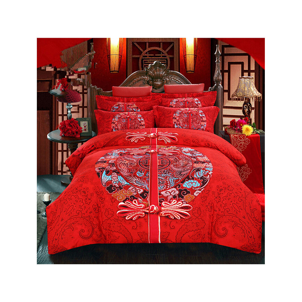 Bed Quilt Duvet Sheet Cover 4PC Set Upscale Cotton Sanded simple but elegant  014 - Mega Save Wholesale & Retail