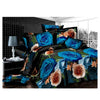 3D Flower Queen King Size Bed Quilt/Duvet Sheet Cover 4PC Set Cotton Sanded 025 - Mega Save Wholesale & Retail