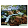 3D Animal Tiger Lion Wolf Queen King Size Bed Quilt/Duvet Sheet Cover 4PC Set Cotton Sanded - Mega Save Wholesale & Retail