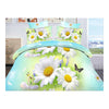 3D Flower Queen King Size Bed Quilt/Duvet Sheet Cover 4PC Set Cotton Sanded 037 - Mega Save Wholesale & Retail