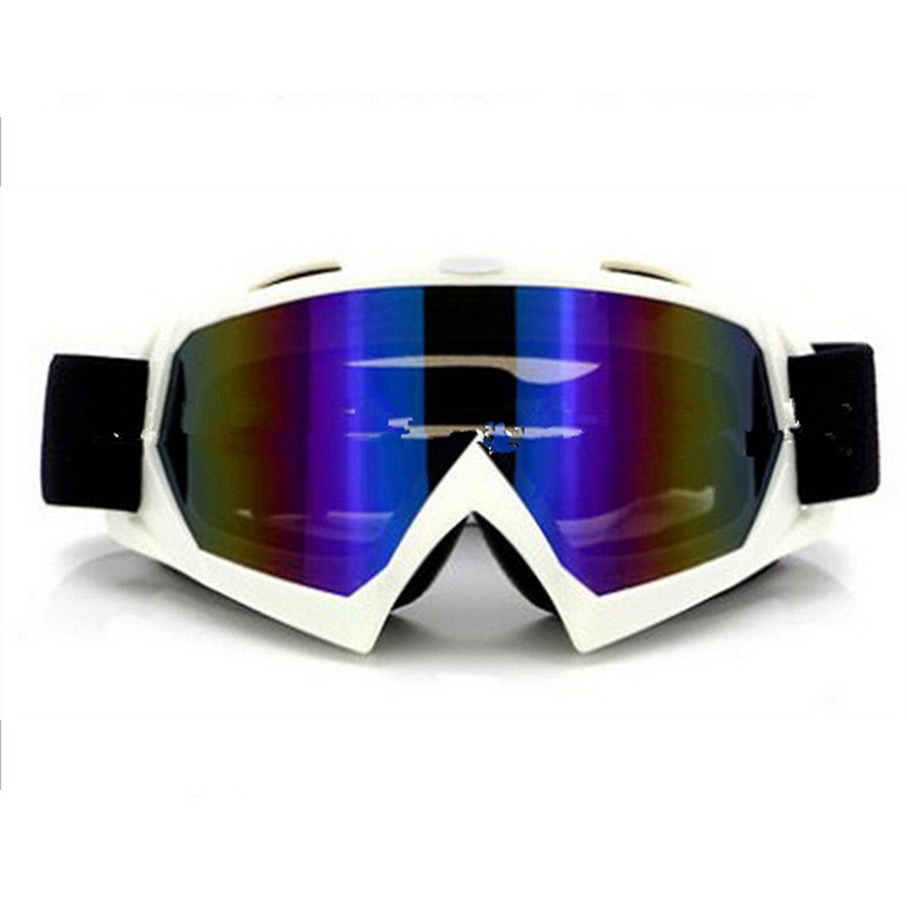 Adult Colourful double Lens Snow Ski Snowboard Goggles Motocross Anti-Fog Fashion Eye Protection White Colourful - Mega Save Wholesale & Retail