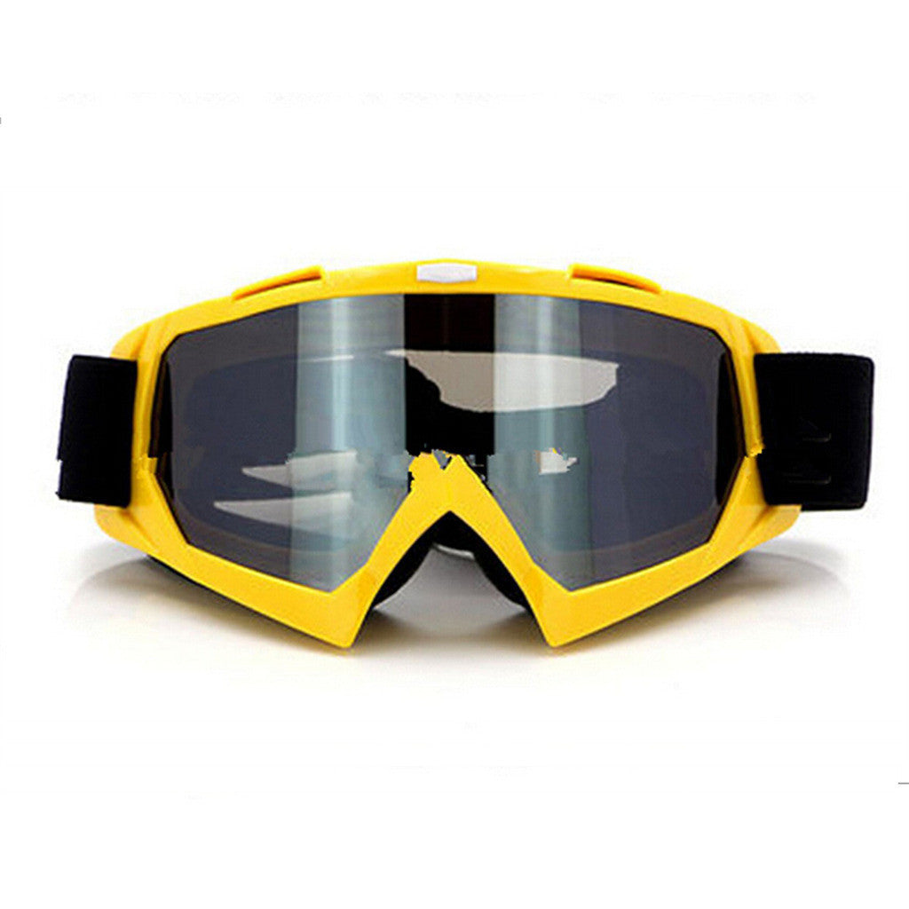 Adult Colourful double Lens Snow Ski Snowboard Goggles Motocross Anti-Fog Fashion Eye Protection Yellow Silver - Mega Save Wholesale & Retail