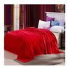 Clipped Pattern Blanket Bedding Throw Fleece Super Soft Warm Value red 180 - Mega Save Wholesale & Retail