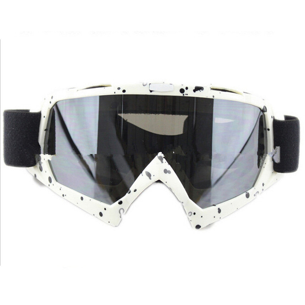 Adult Colourful double Lens Snow Ski Snowboard Goggles Motocross Anti-Fog Fashion Eye Protection White and Black Tea Point - Mega Save Wholesale & Retail