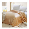 Plush Soft Queen Soild Color Micro fleece Bed Throw Blanket 200cm Camel - Mega Save Wholesale & Retail