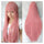 Women Fashion 100CM/39" Long straight Cosplay Fashion Wig heat resistant resistant Hair Full Wigs   Sakura powder - Mega Save Wholesale & Retail