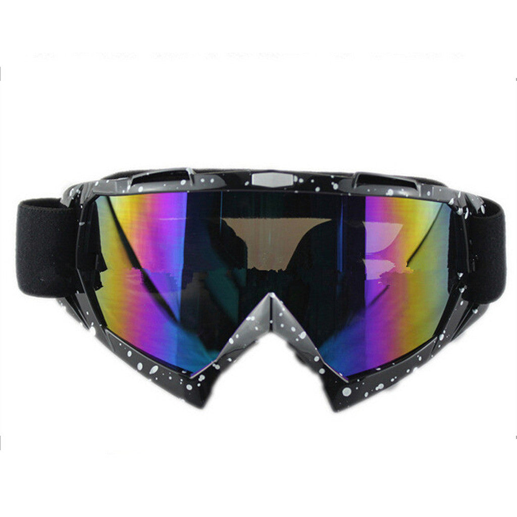Adult Colourful double Lens Snow Ski Snowboard Goggles Motocross Anti-Fog Fashion Eye Protection Black and White Colourful - Mega Save Wholesale & Retail