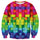 Womens Mens 3D Print Realistic Space Galaxy Animals Hoodie Sweatshirt Top Jumper Color grid - Mega Save Wholesale & Retail
