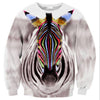 Womens Mens 3D Print Realistic Space Galaxy Animals Hoodie Sweatshirt Top Jumper zebra - Mega Save Wholesale & Retail