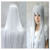 Women Fashion 100CM/39" Long straight Cosplay Fashion Wig heat resistant resistant Hair Full Wigs  silver grey - Mega Save Wholesale & Retail
