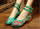 Chinese Embroidered Floral Shoes Women Ballerina Mary Jane Flat Ballet Cotton Loafer Green - Mega Save Wholesale & Retail - 4