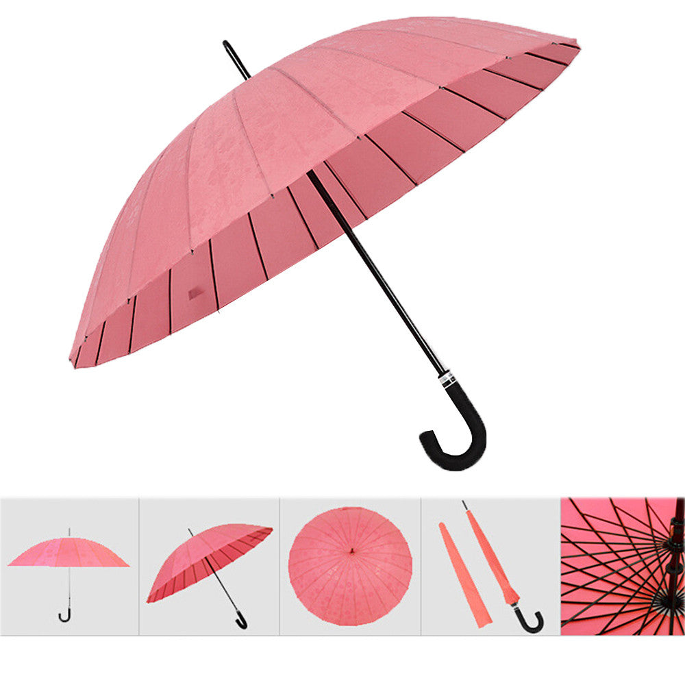 Fashion umbrella Water Activated Flower appeared once wet Windproof Princess Novelty Umbrella Black - Mega Save Wholesale & Retail - 2