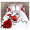 Cotton Active floral 3D printing Quilt Duvet Sheet Cover Sets 4PC Set 02 - Mega Save Wholesale & Retail