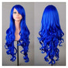 Women New Fashion Women Girl 80cm Wavy Curly Long Hair Full Cosplay Party Sexy Lolita wig Blue - Mega Save Wholesale & Retail