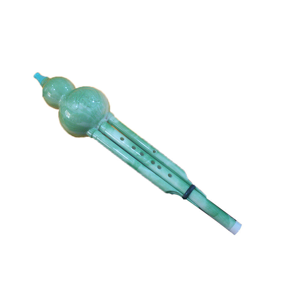 Chinese Traditional Gourd Flute Bottle Gourd Silk Hulusi Imitative Porcelain Green - Mega Save Wholesale & Retail