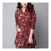 Plus Size Middle Long Loose Shirt   red    M - Mega Save Wholesale & Retail - 1