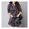 Plus Size Middle Long Loose Shirt   blue   M - Mega Save Wholesale & Retail - 1