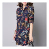 Plus Size Middle Long Loose Shirt   blue   M - Mega Save Wholesale & Retail - 2