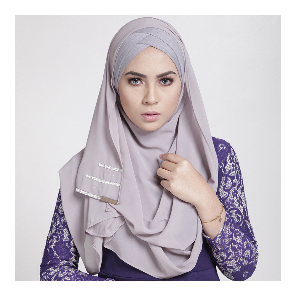 Muslim Fashionable Scarf   grey
