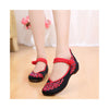 Old Beijing Rhinestone Black Embroidered Shoes for Women in National Style with Beautiful Floral Designs - Mega Save Wholesale & Retail - 1