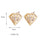 Diamond Shape Earrings   white - Mega Save Wholesale & Retail - 3