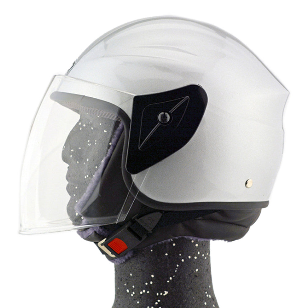 Motorcycle Motor Bike Scooter Safety Helmet 101   silver - Mega Save Wholesale & Retail - 1