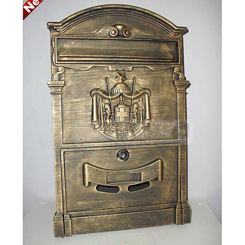 Countryside Mailbox Small Suggestion Box Iron Sheet Mailbox Vintage Ballot Box without Lock   rose red - Mega Save Wholesale & Retail - 1