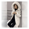 Winter Down Coat Woman Middle Long Loose Thick   white   S - Mega Save Wholesale & Retail - 2