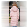 Winter Hooded Loose Middle Long Woman Down Coat   pink  M - Mega Save Wholesale & Retail - 3