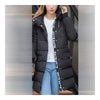 Winter Hooded Loose Middle Long Woman Down Coat  black   M - Mega Save Wholesale & Retail - 1