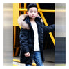 Winhter Boy Middle Long Thick Down Coat Children Garments   black   140cm - Mega Save Wholesale & Retail - 2