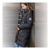 Winter Hooded Loose Middle Long Woman Down Coat  black   M - Mega Save Wholesale & Retail - 2